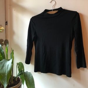 {Zara} Mock neck cotton top